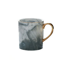 Load image into Gallery viewer, Pink Marble Mug with Gold Rim & Handle