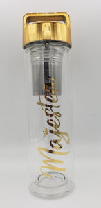 Double Wall Glass Tumbler with Tea Infuser and Strainer