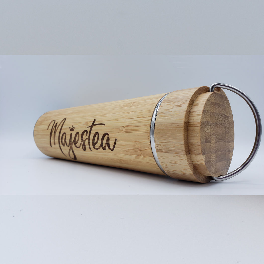 Bamboo Tumbler with Tea Infuser and Strainer