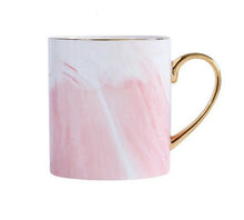 Load image into Gallery viewer, Gray Marble Mug with Gold Rim &amp; Handle